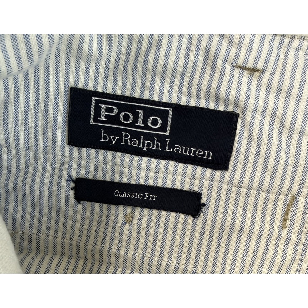 Polo Ralph Lauren Classic Fit Men's 40x30 Pants Tan Khaki Pleated Chino Preppy - Picture 4 of 9